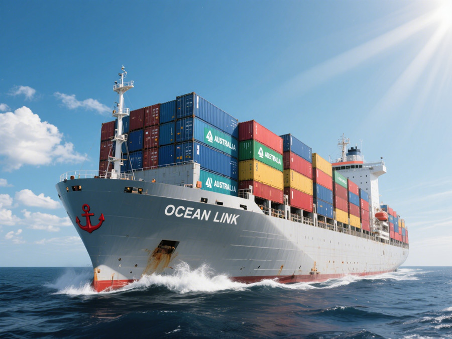 從國內裝載麻將機運往澳洲的貨輪