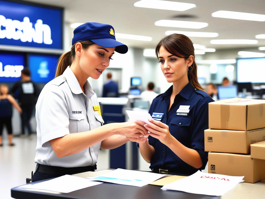 澳洲海關工作人員正在對郵寄到國內的手表進行檢驗